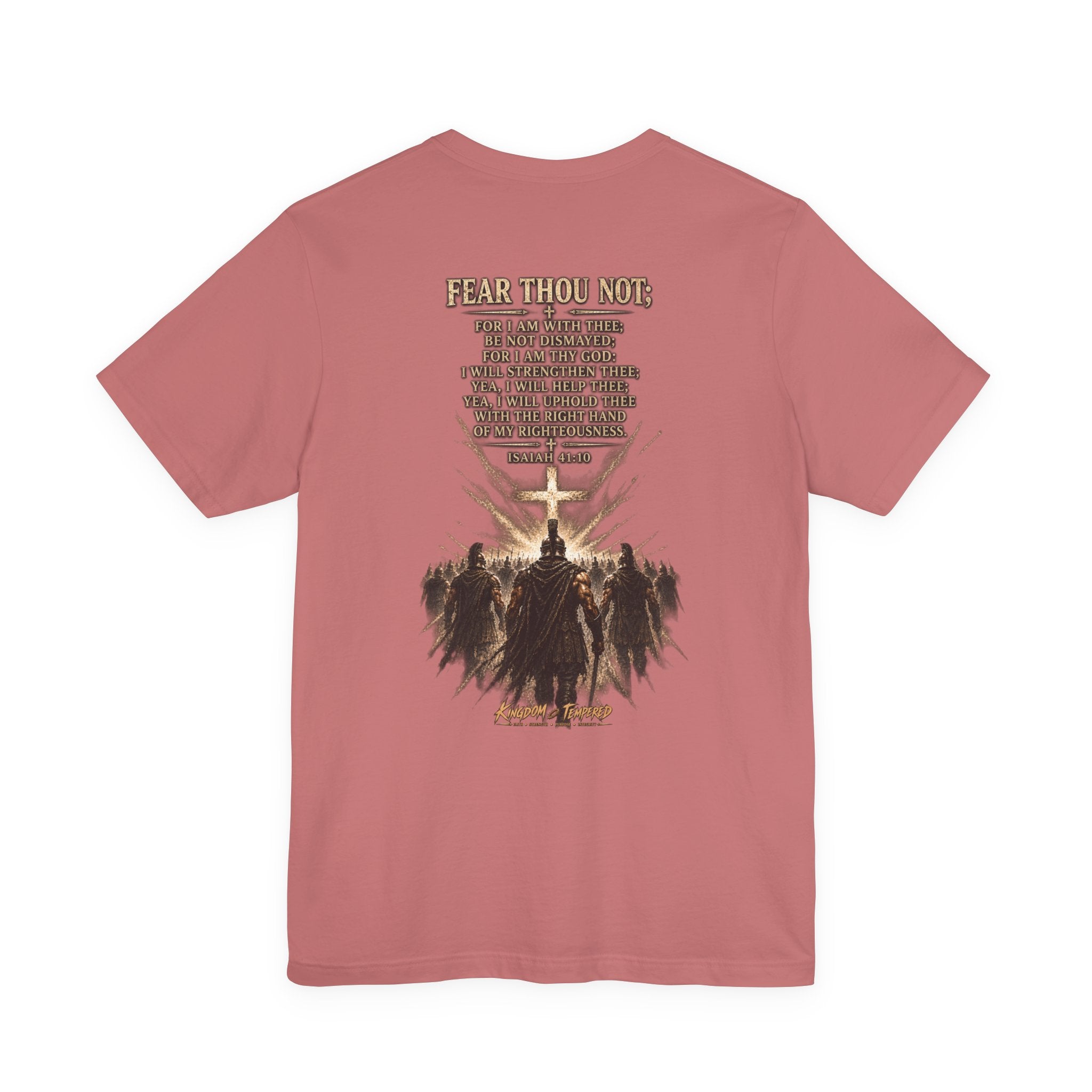 Christian Cross Tee — "Fear Thou Not" Inspirational Graphic T-Shirt