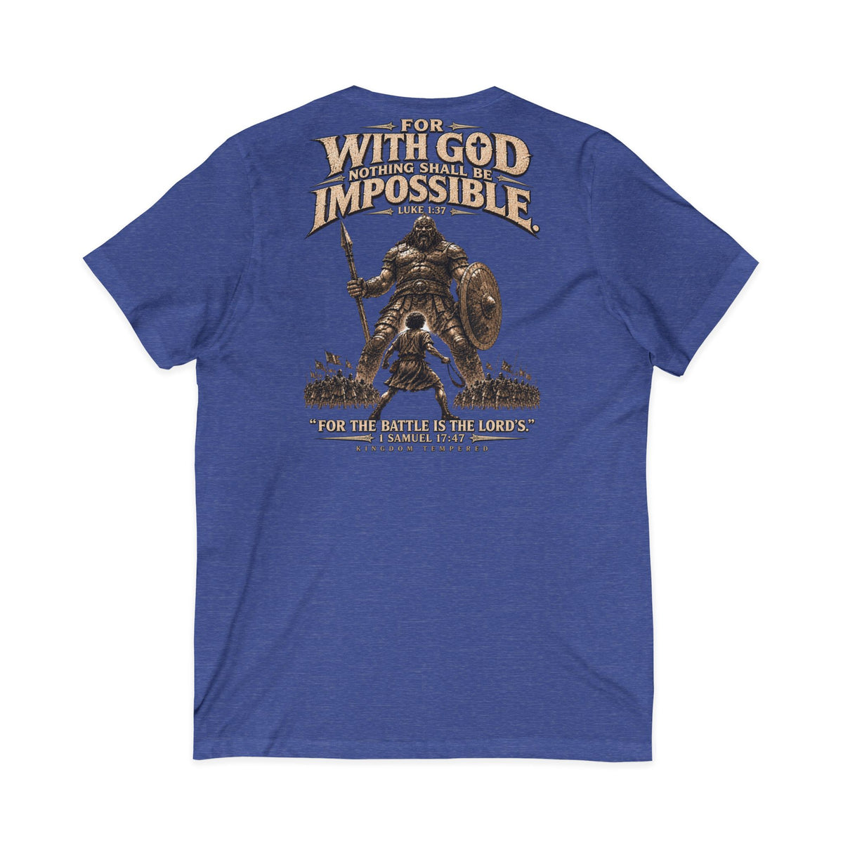 With God All Things Are Possible V-Neck T-Shirt — Christian Faith Inspirational Tee