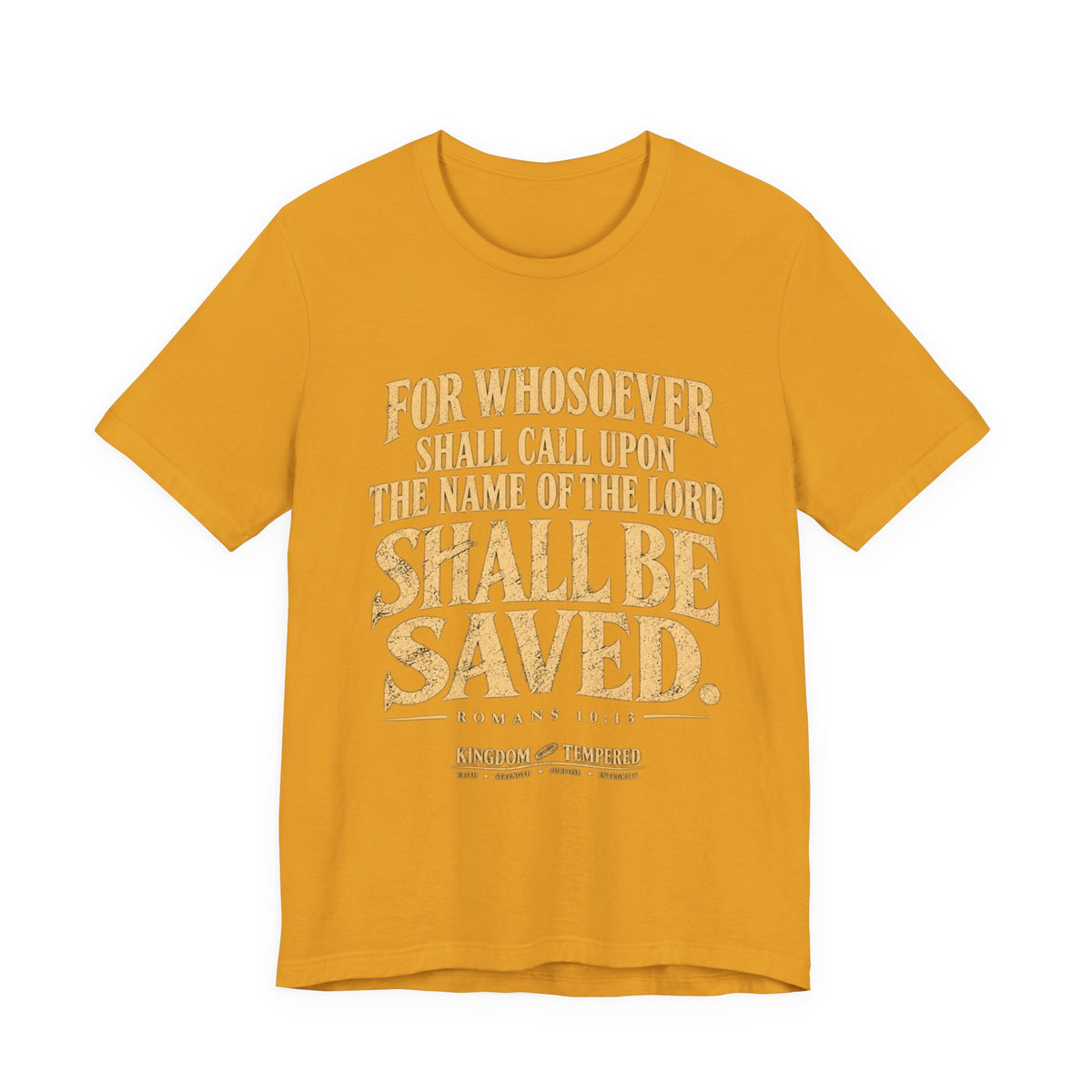 Saved (Romans 10:13) Christian Scripture T-Shirt