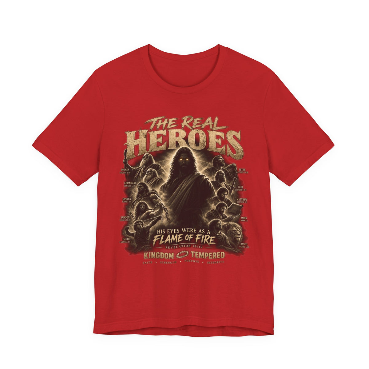 The Real Heroes Graphic Tee — 'Blessed With A Flame Of Fire' Band/Metal Tour Shirt