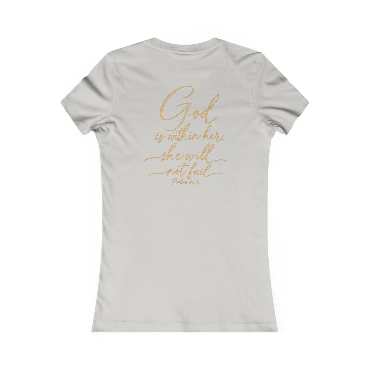 Women's Tee — 'She Shall Not Be Moved' Inspirational Christian Graphic