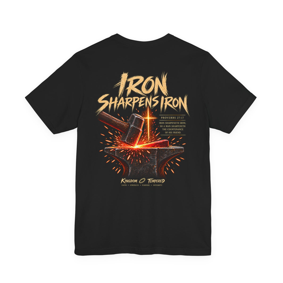 Iron Sharpens Iron Tee — Forging Faith Graphic T-Shirt