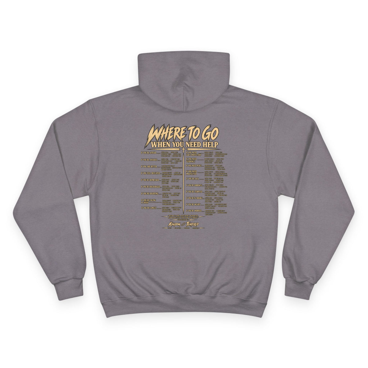 Champion Hoodie — 'Where To Go' Tour-Style Crewneck Hoodie (White)