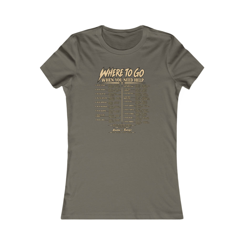 Women's Favorite Tee — 'Where To Go' BIBLE VERSE  Checklist Graphic Tee