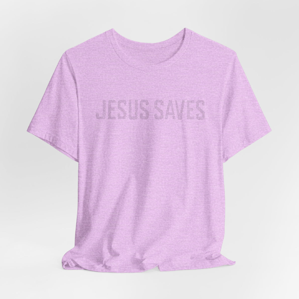 Jesus Saves written in scripture — Minimal Faith T-Shirt