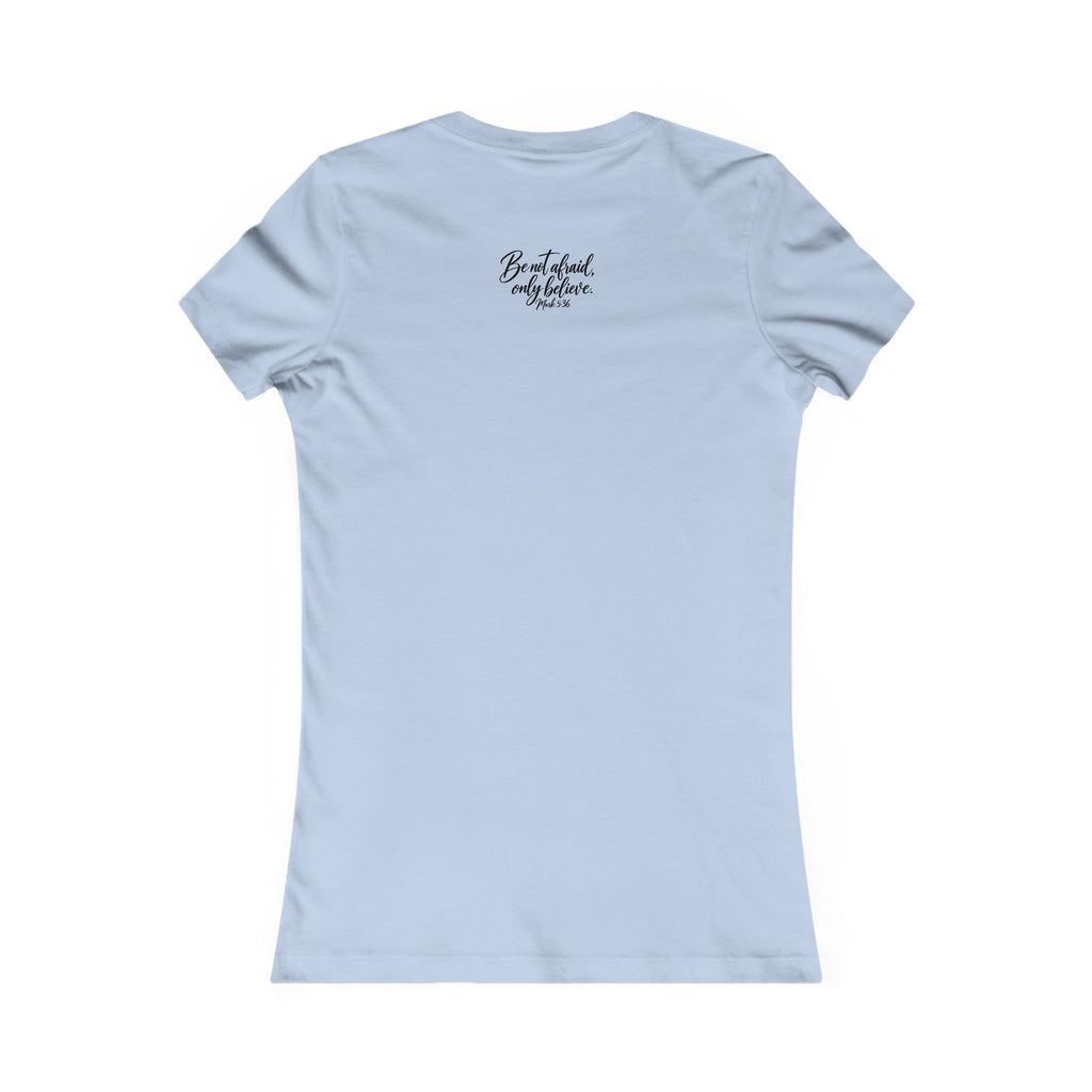 Faith Over Fear Women's Tee Black Lettering— Inspirational Christian Shirt