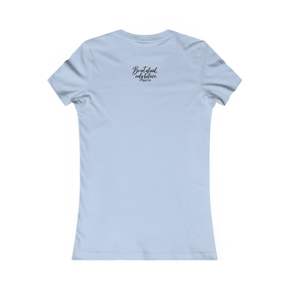Faith Over Fear Women's Tee Black Lettering— Inspirational Christian Shirt