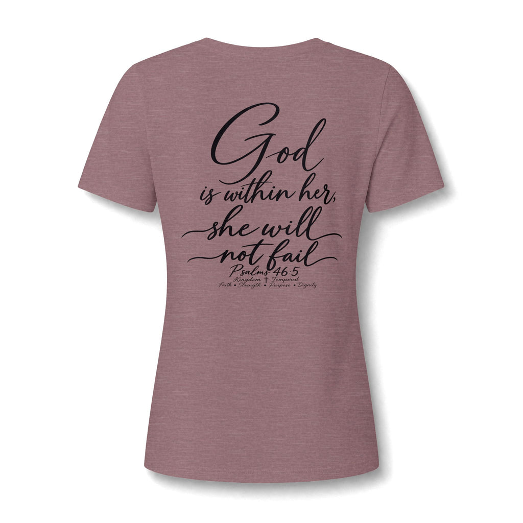 Women's V-Neck Tee - Minimal Archer Logo Chest Shirt
