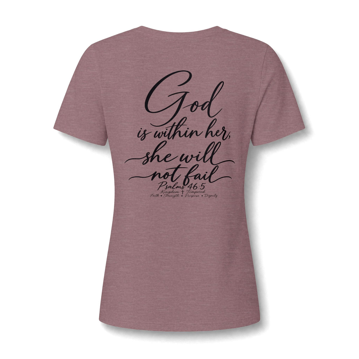 Women's V-Neck Tee - Minimal Archer Logo Chest Shirt
