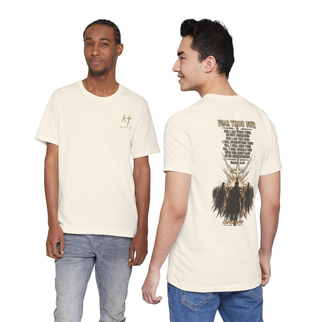 Christian Cross Tee — "Fear Thou Not" Inspirational Graphic T-Shirt