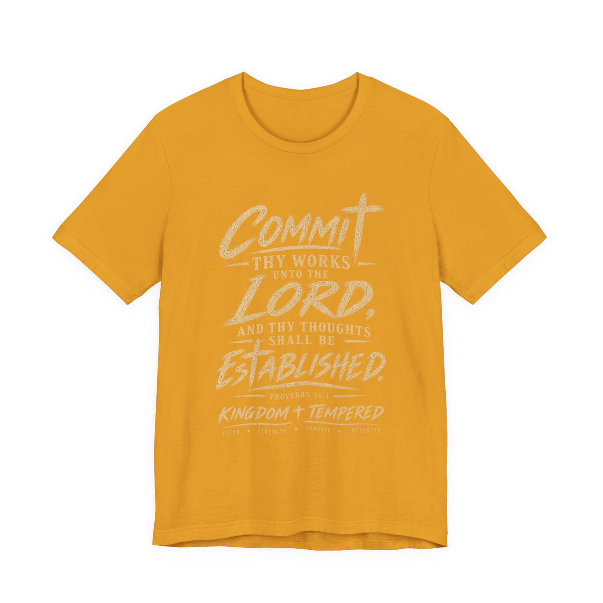 Faith Graphic Tee — "Commit Thy Works Unto the Lord" Inspirational Christian T‑Shirt