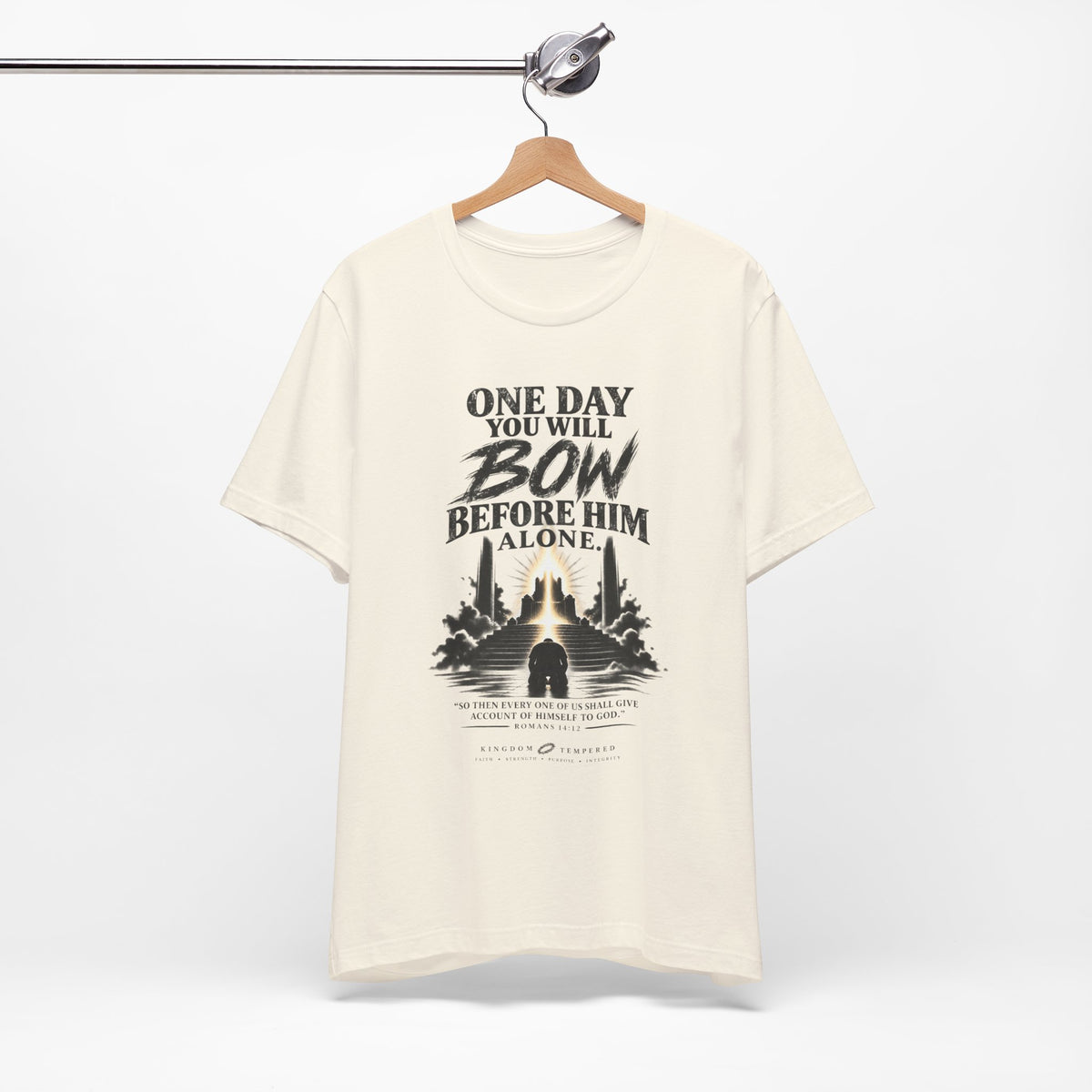 Religious Graphic Tee — "One Day You Will Bow Before Him Alone" Christian Faith T‑Shirt