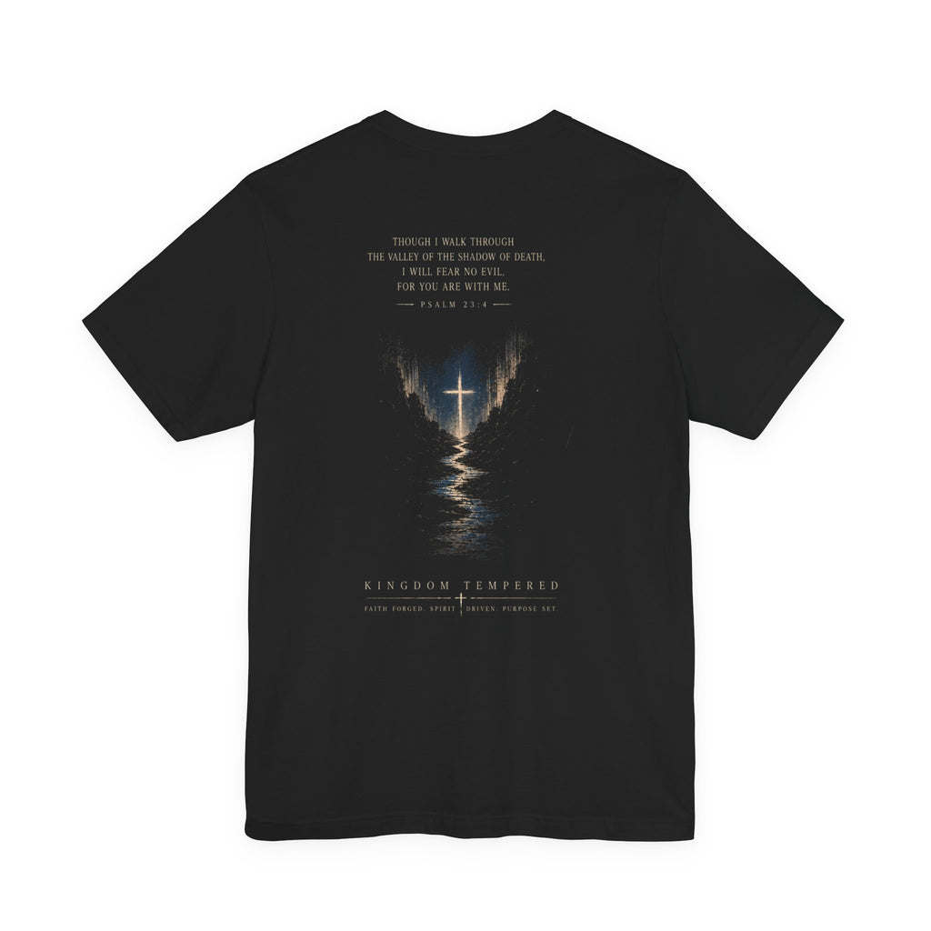 Christian Cross Reflection Tee — 'I Will Be With You' Inspirational T-Shirt