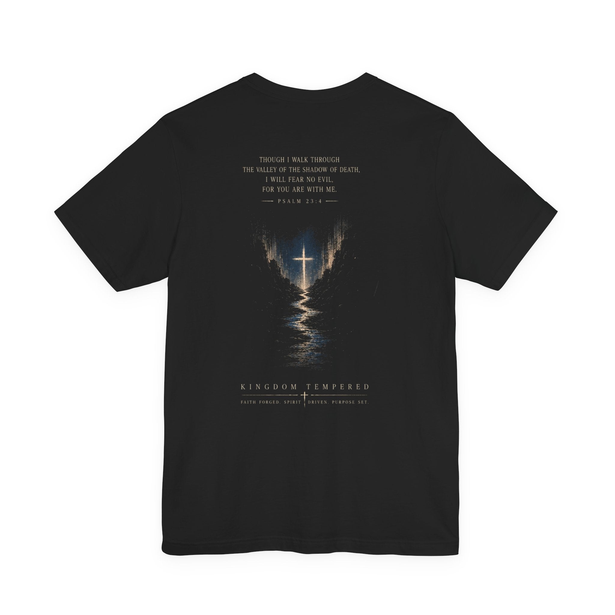 Christian Cross Reflection Tee — 'I Will Be With You' Inspirational T-Shirt