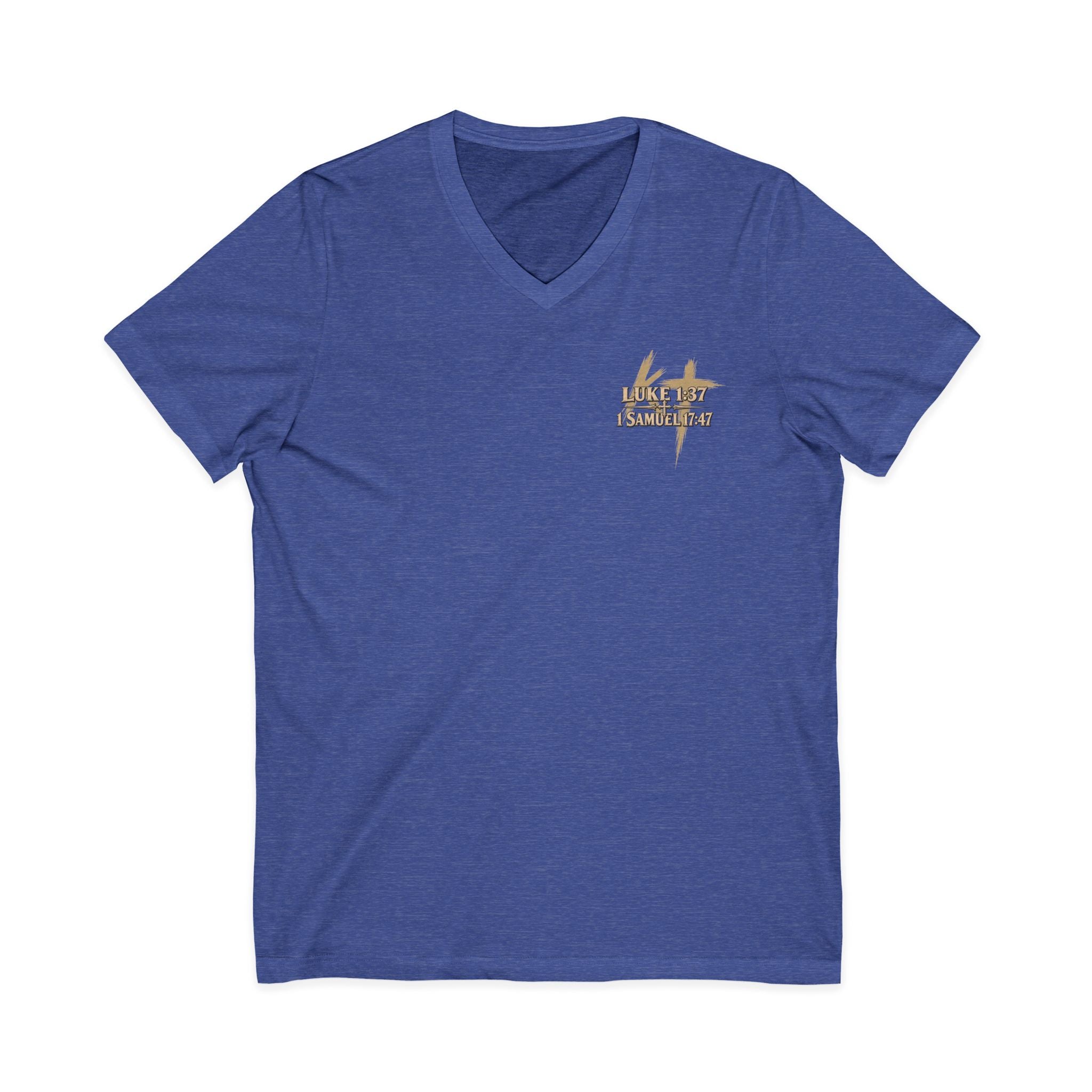 With God All Things Are Possible V-Neck T-Shirt — Christian Faith Inspirational Tee