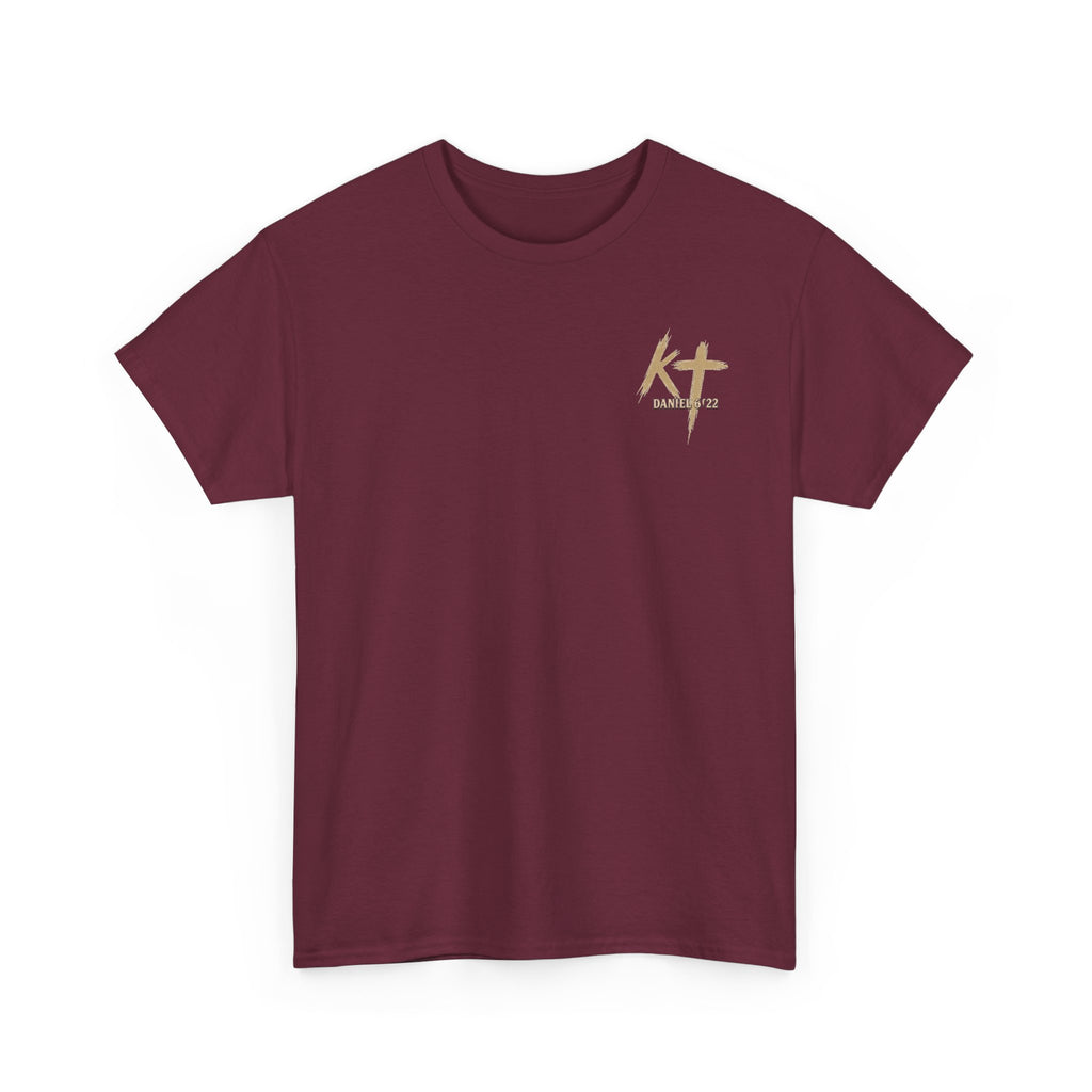 Pray With Faith Tee — Lion & Cross Christian Graphic T-Shirt