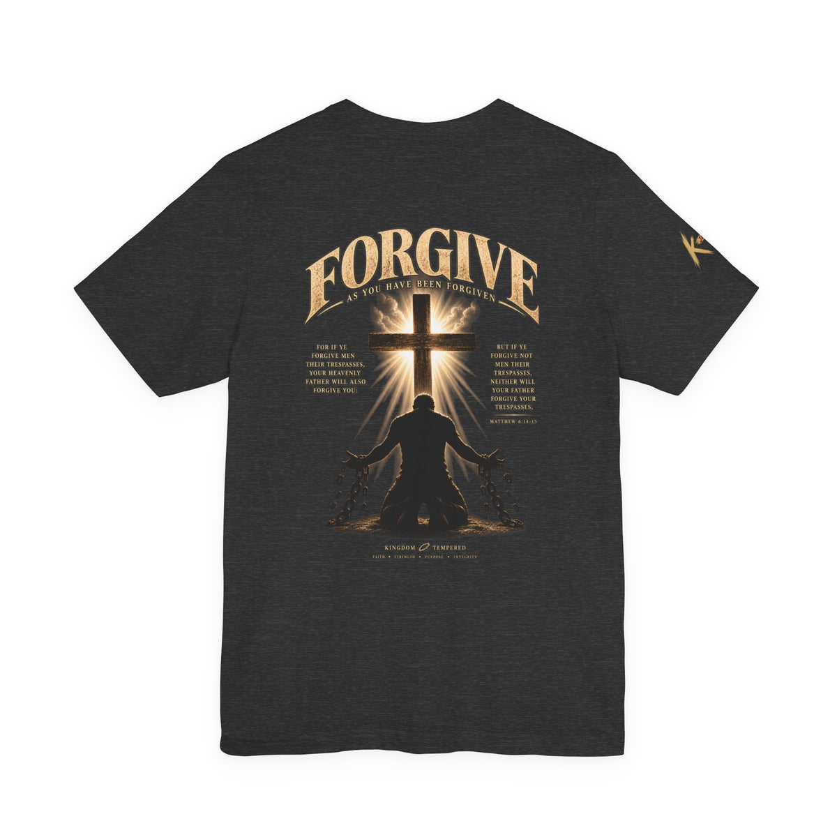 Forgive Cross Graphic Tee — Christian Faith Inspirational T‑Shirt