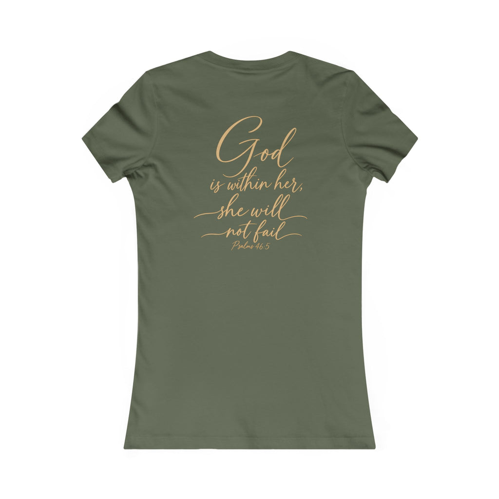 Women's Tee — 'She Shall Not Be Moved' Inspirational Christian Graphic