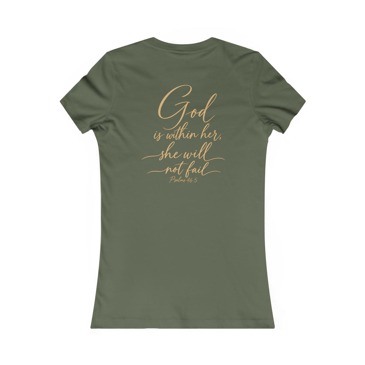 Women's Tee — 'She Shall Not Be Moved' Inspirational Christian Graphic