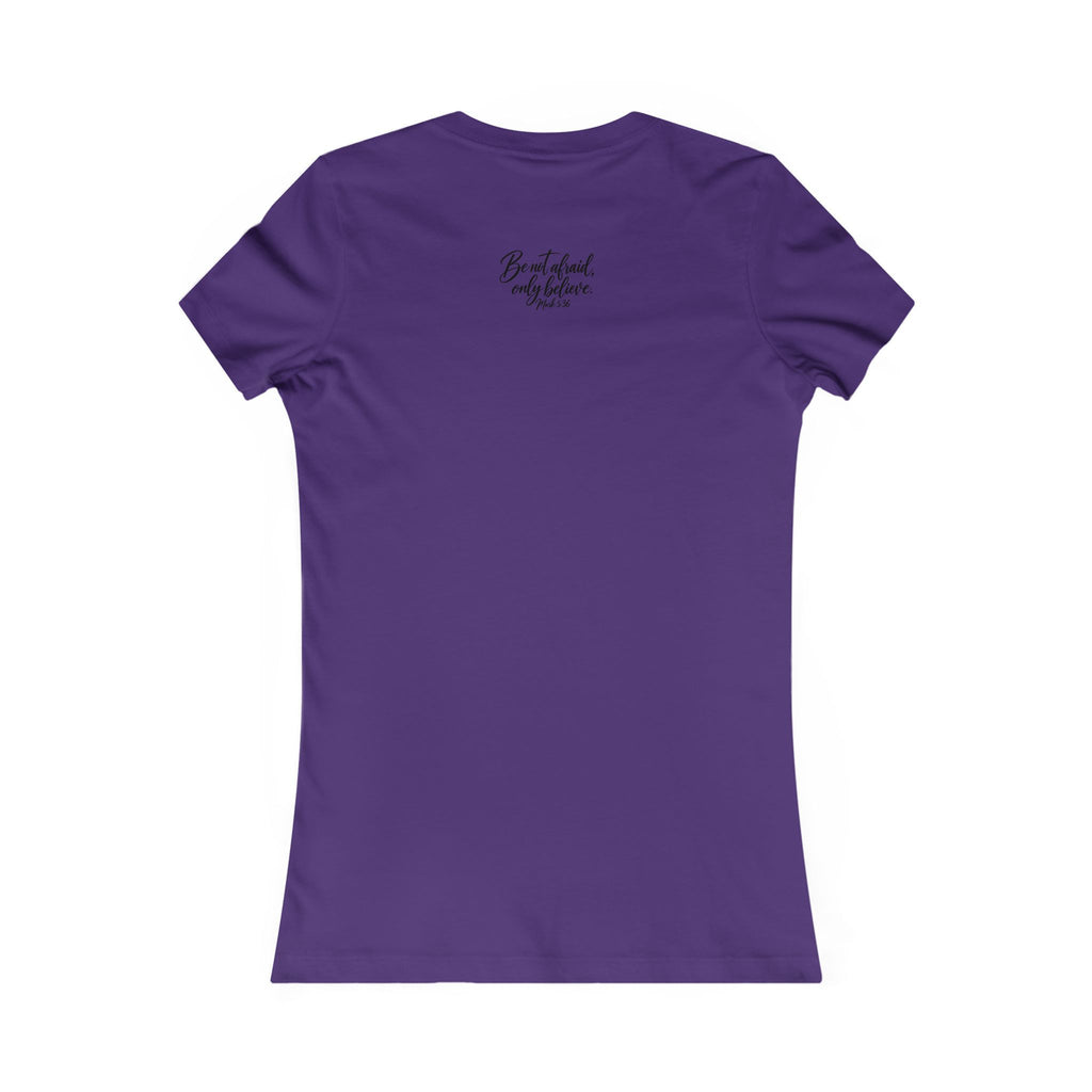 Faith Over Fear Women's Tee Black Lettering— Inspirational Christian Shirt