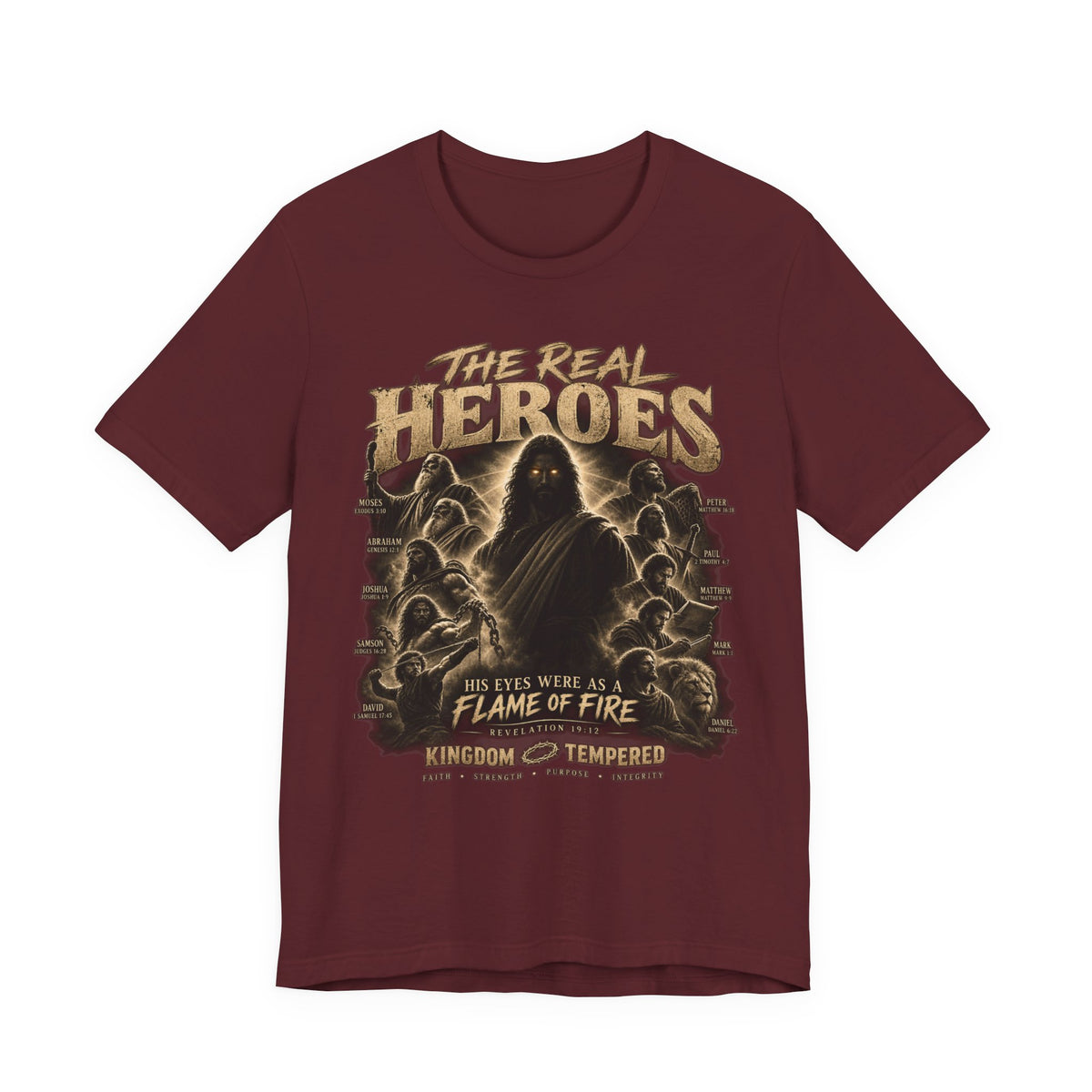 The Real Heroes Graphic Tee — 'Blessed With A Flame Of Fire' Band/Metal Tour Shirt