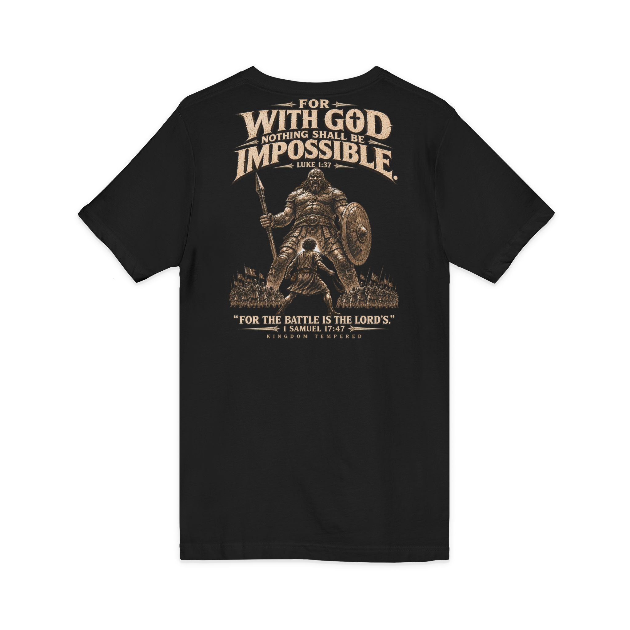 With God All Things Are Possible V-Neck T-Shirt — Christian Faith Inspirational Tee