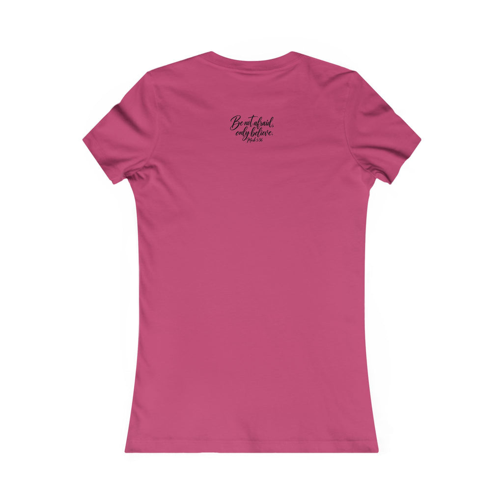 Faith Over Fear Women's Tee Black Lettering— Inspirational Christian Shirt