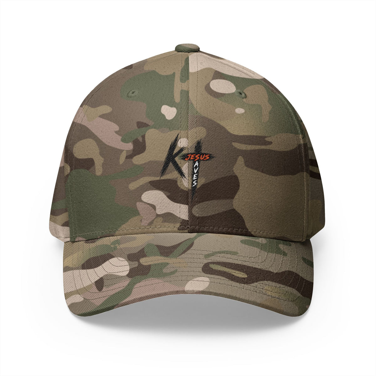 Embroidered 'KT' Cross Logo Cap — Structured Closed-Back Baseball Hat