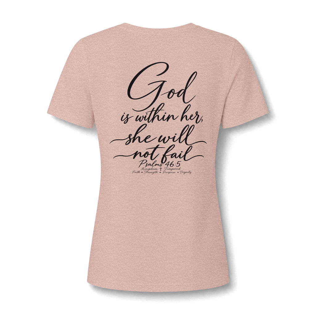 Women's V-Neck Tee - Minimal Archer Logo Chest Shirt