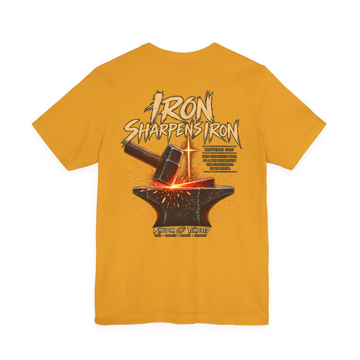 Iron Sharpens Iron Tee — Forging Faith Graphic T-Shirt
