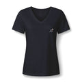 Women's V-Neck Tee - Minimal Archer Logo Chest Shirt