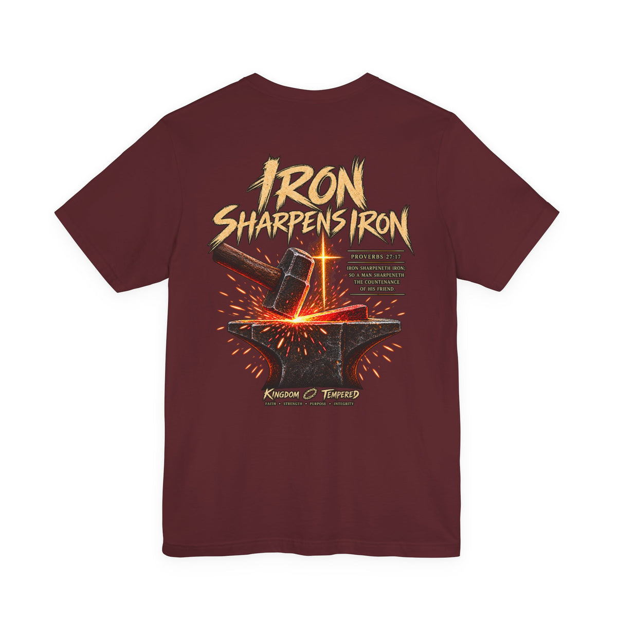 Iron Sharpens Iron Tee — Forging Faith Graphic T-Shirt