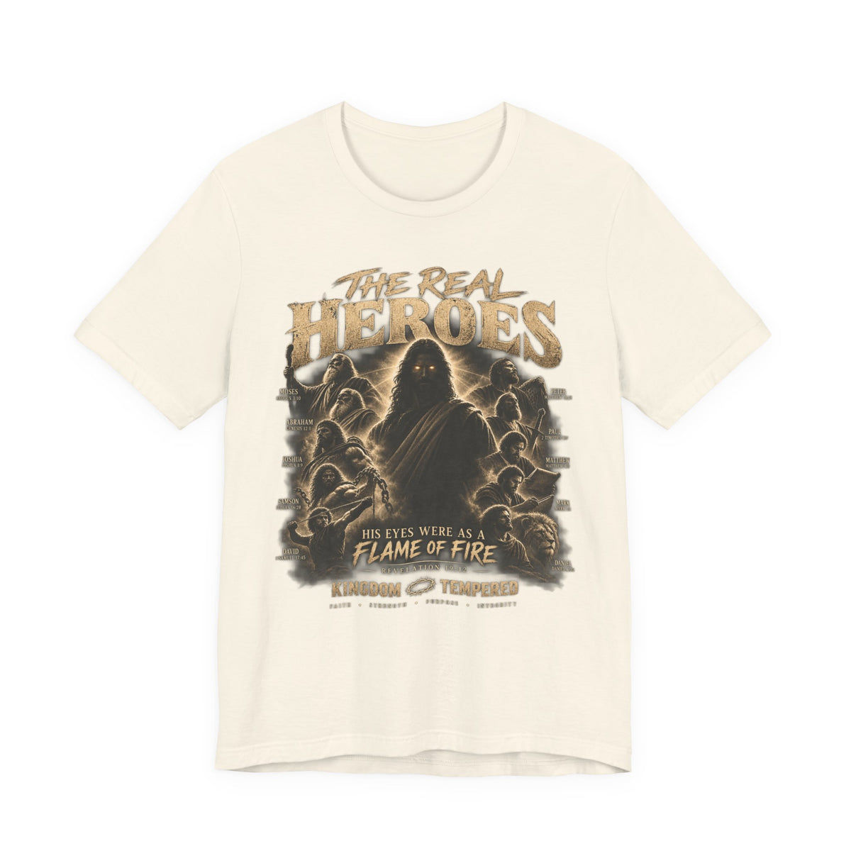 The Real Heroes Graphic Tee — 'Blessed With A Flame Of Fire' Band/Metal Tour Shirt