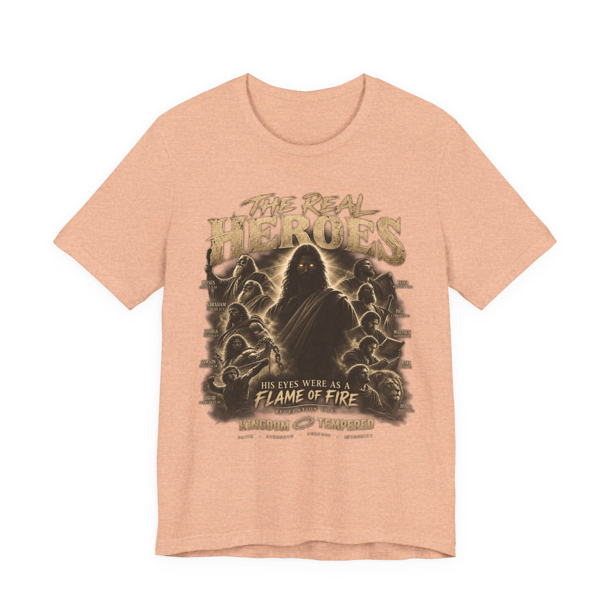 The Real Heroes Graphic Tee — 'Blessed With A Flame Of Fire' Band/Metal Tour Shirt