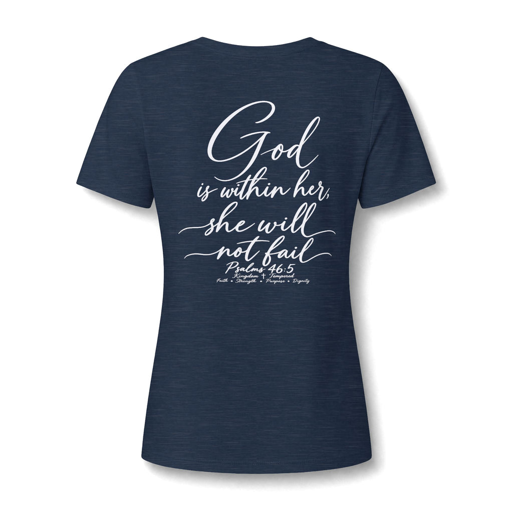 Women's V-Neck Tee - Minimal Archer Logo Chest Shirt