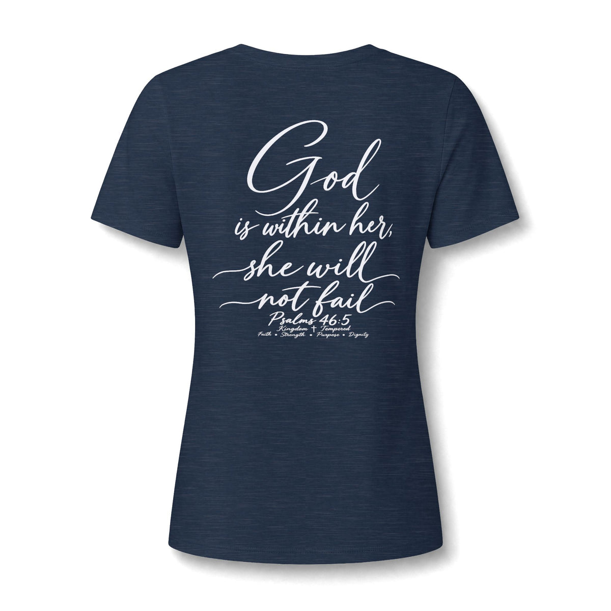Women's V-Neck Tee - Minimal Archer Logo Chest Shirt