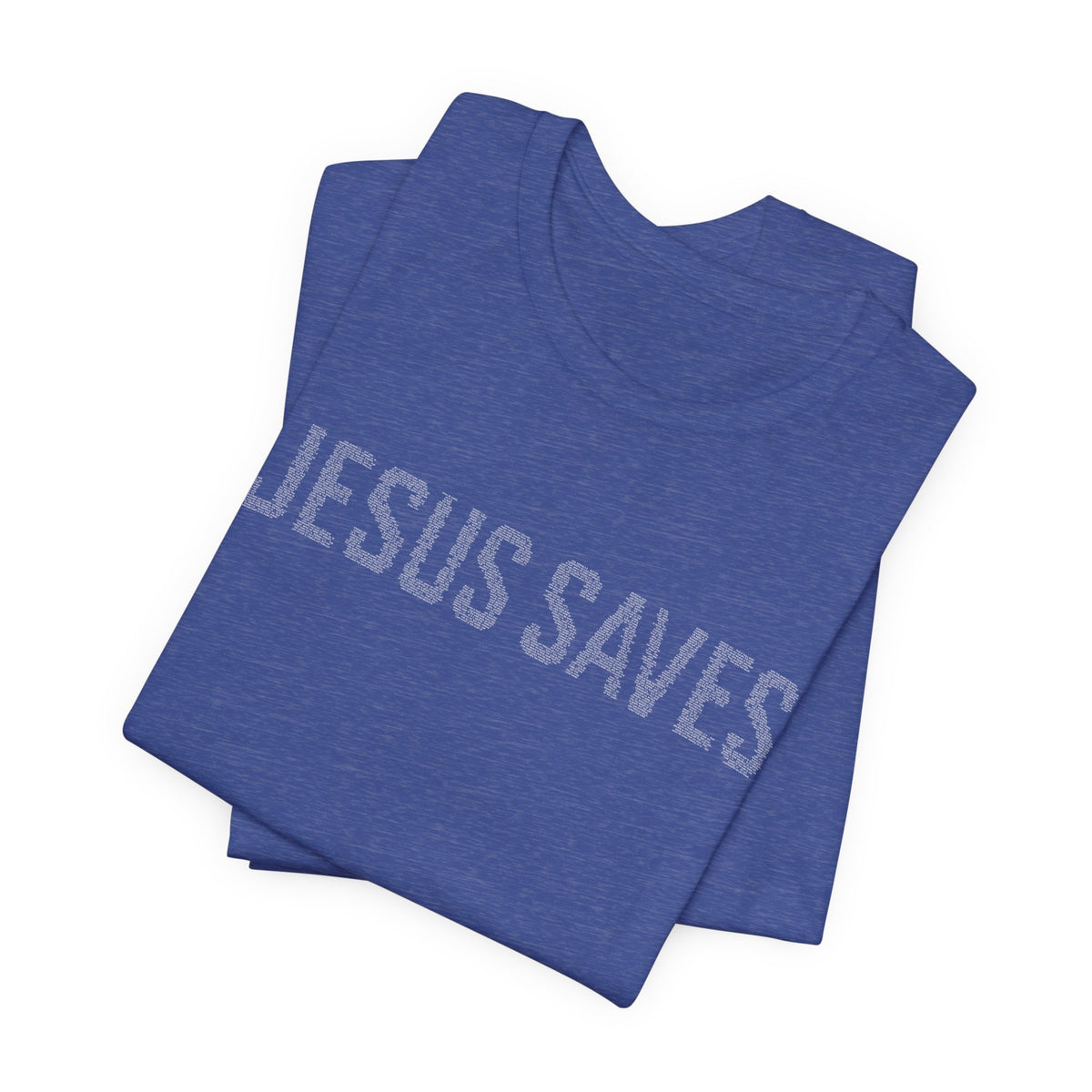 Jesus Saves written in scripture — Minimal Faith T-Shirt