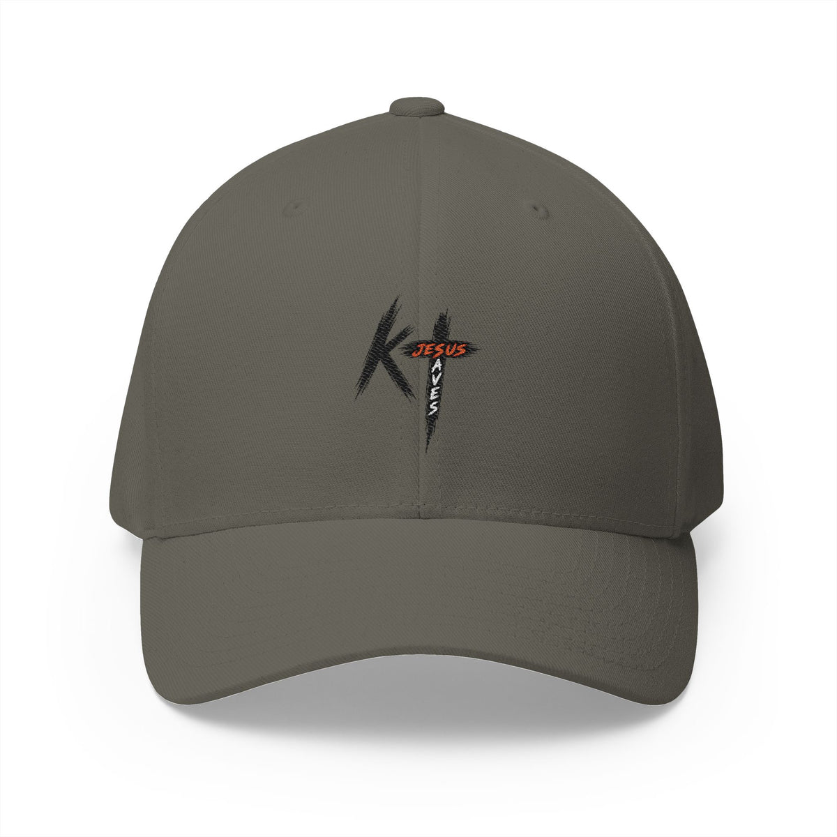 Embroidered 'KT' Cross Logo Cap — Structured Closed-Back Baseball Hat