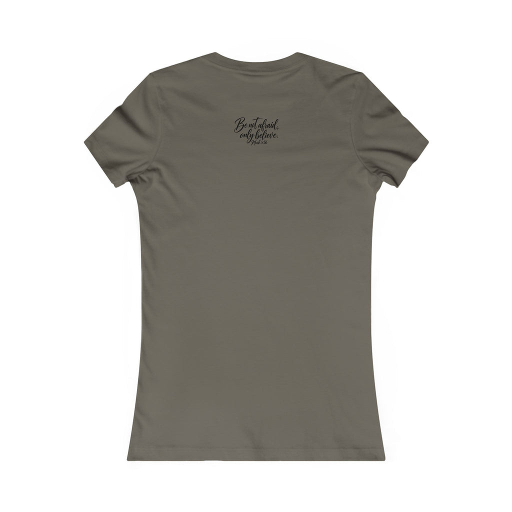 Faith Over Fear Women's Tee Black Lettering— Inspirational Christian Shirt