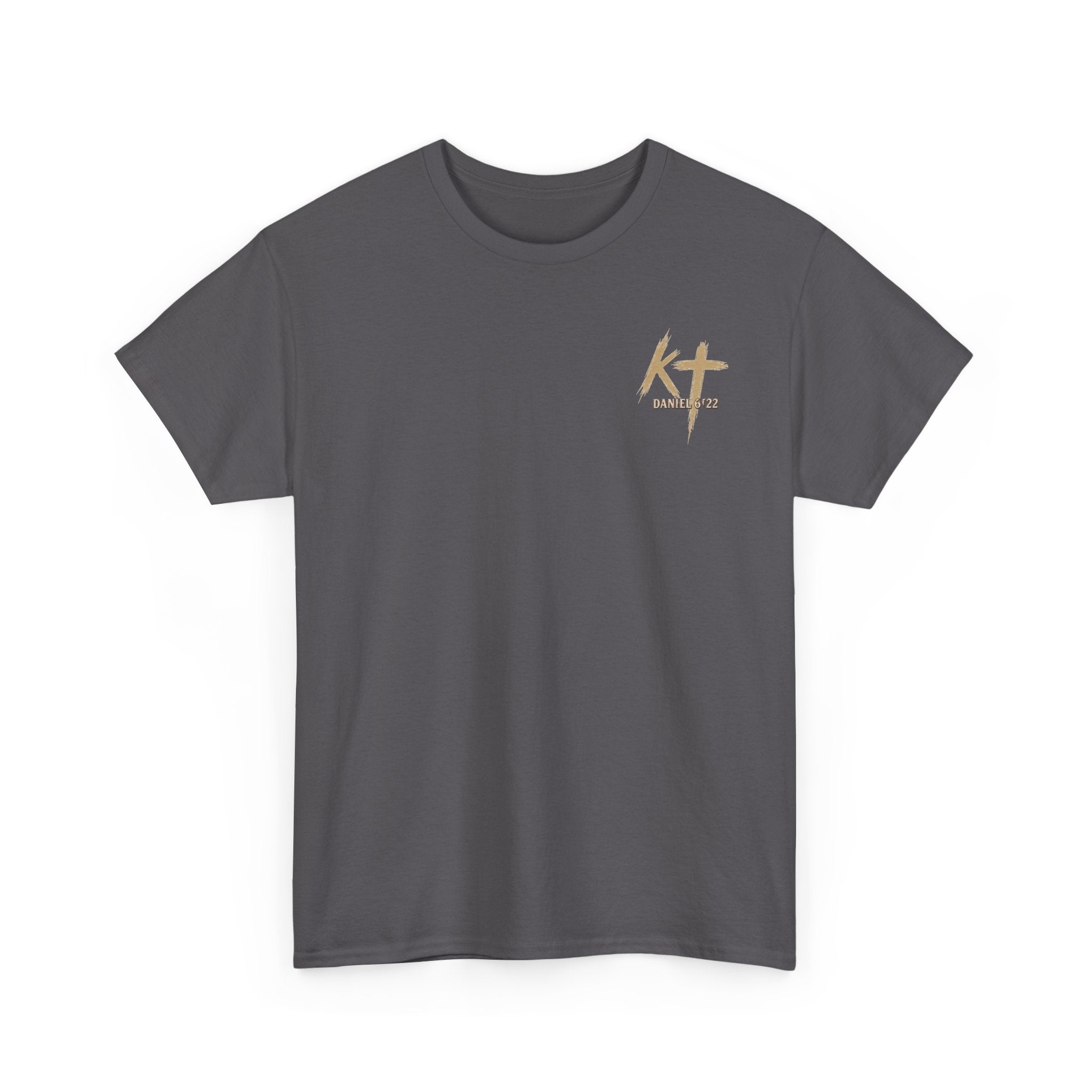 Pray With Faith Tee — Lion & Cross Christian Graphic T-Shirt