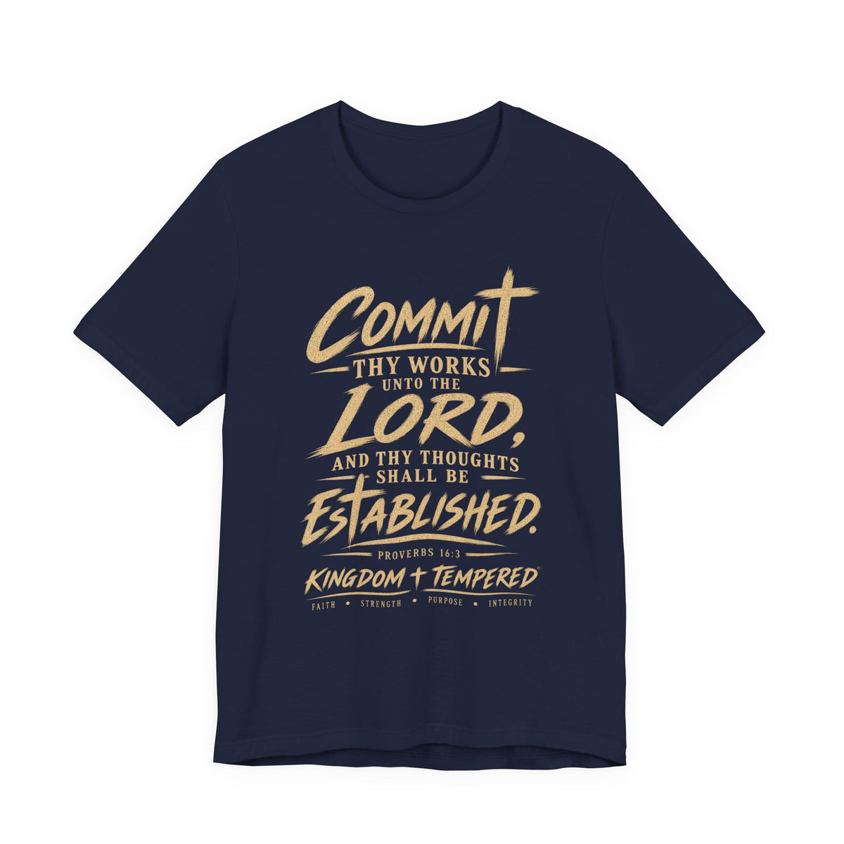 Faith Graphic Tee — "Commit Thy Works Unto the Lord" Inspirational Christian T‑Shirt