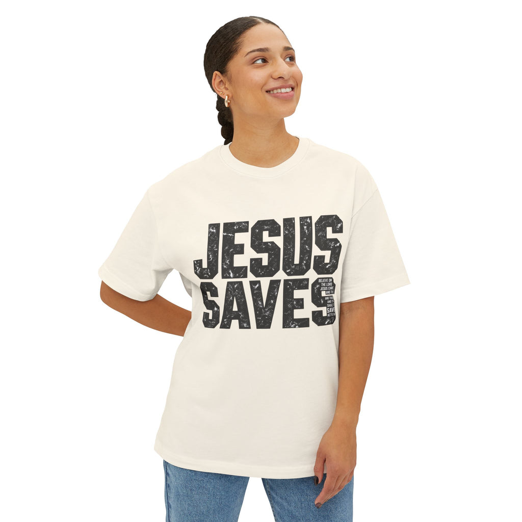 Jesus Saves Boxy Tee