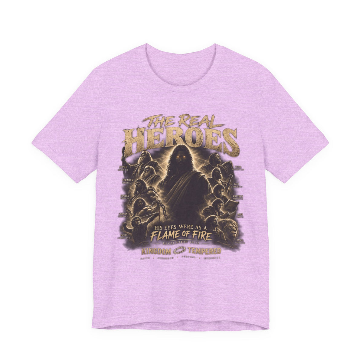 The Real Heroes Graphic Tee — 'Blessed With A Flame Of Fire' Band/Metal Tour Shirt