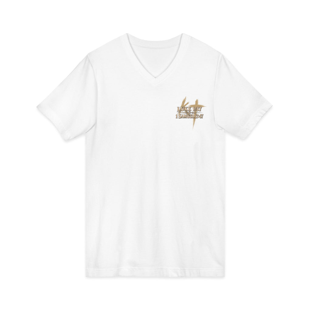With God All Things Are Possible V-Neck T-Shirt — Christian Faith Inspirational Tee
