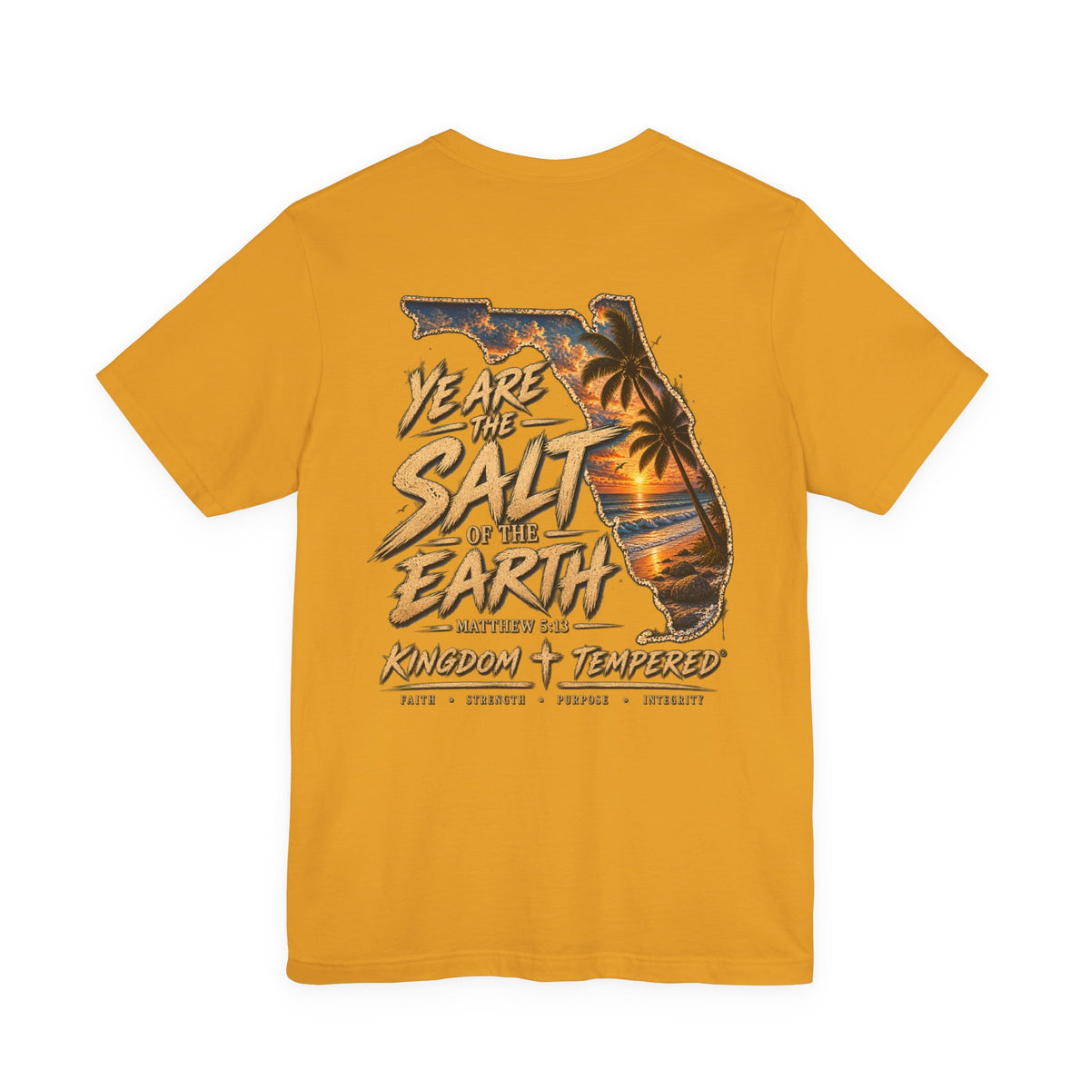 Florida Sunset 'Salt of the Earth' Tee — Matthew 5:13 Christian Beach T‑Shirt