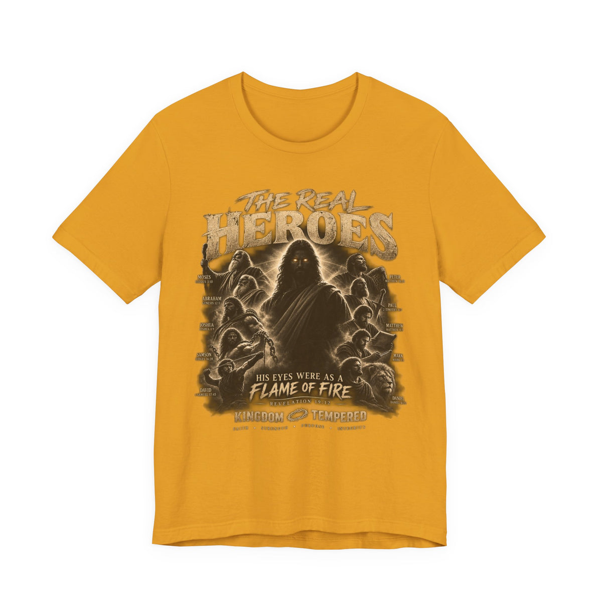 The Real Heroes Graphic Tee — 'Blessed With A Flame Of Fire' Band/Metal Tour Shirt