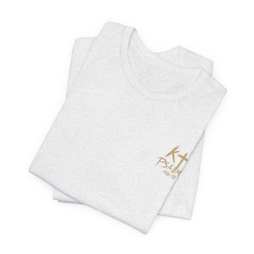 Be Still and Know Tee — Floral Christian Scripture T‑Shirt (Psalm 46:10)