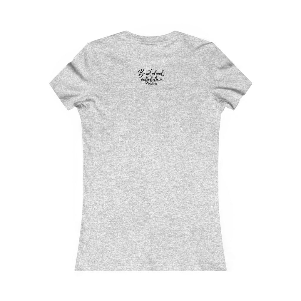 Faith Over Fear Women's Tee Black Lettering— Inspirational Christian Shirt