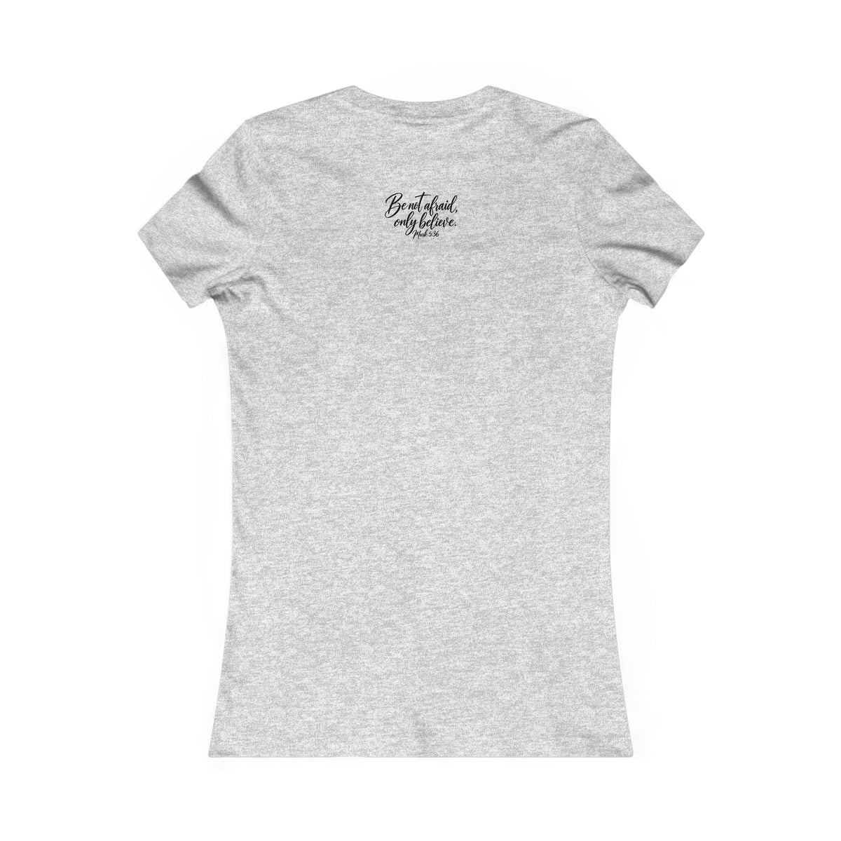 Faith Over Fear Women's Tee Black Lettering— Inspirational Christian Shirt