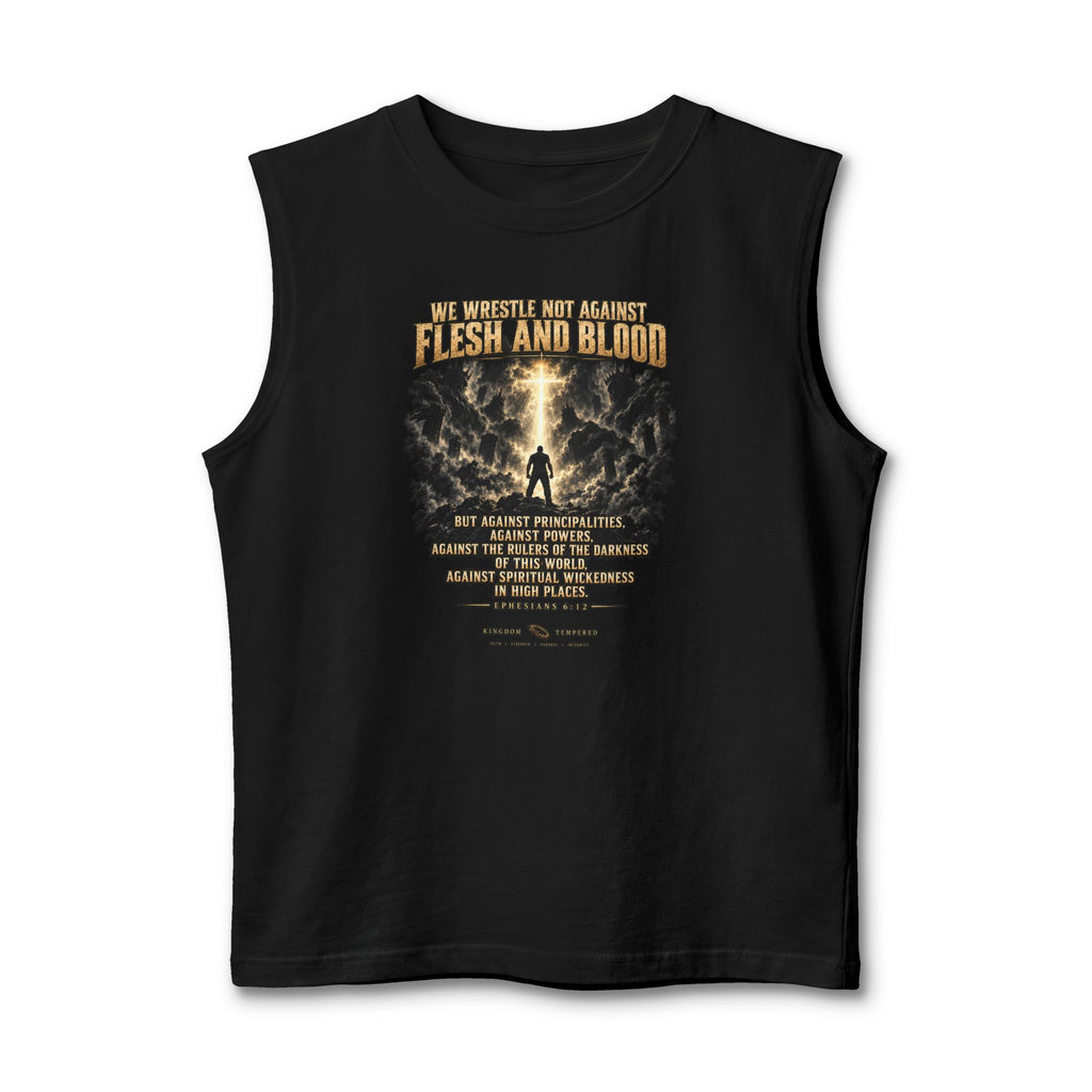 Flesh and Blood Graphic Muscle Tank — Vintage Metal Concert Poster Design